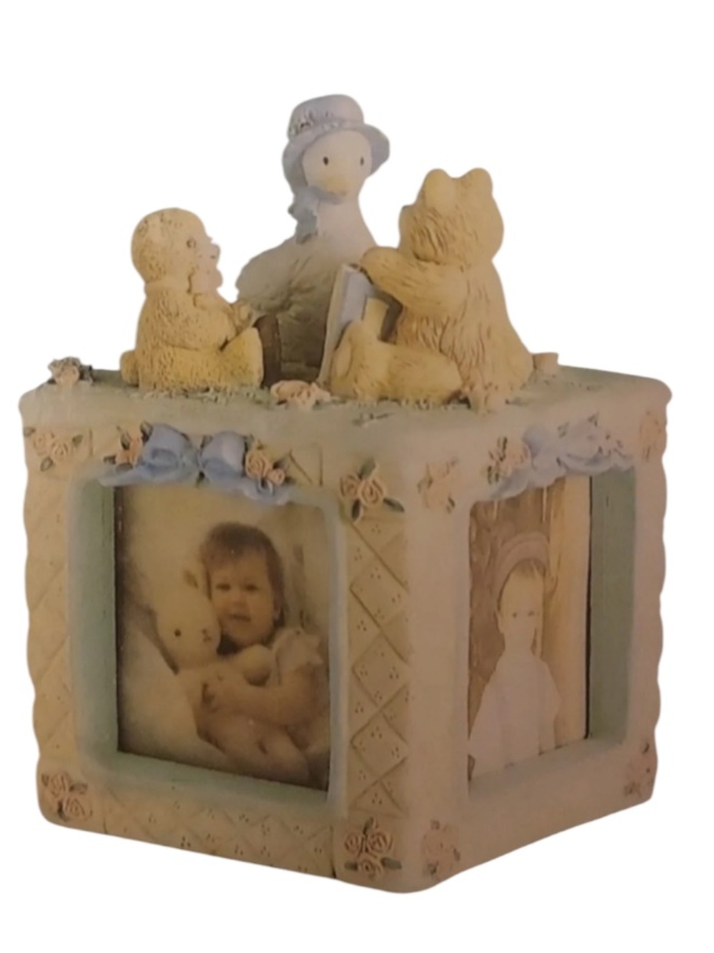 BABY 4 Sided Cube Photo Frame Vintage 1992 Terragrafics